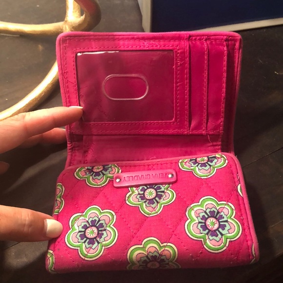 Vera Bradley Petite Tr-Fold Wallet - Pink Floral - Picture 3 of 8